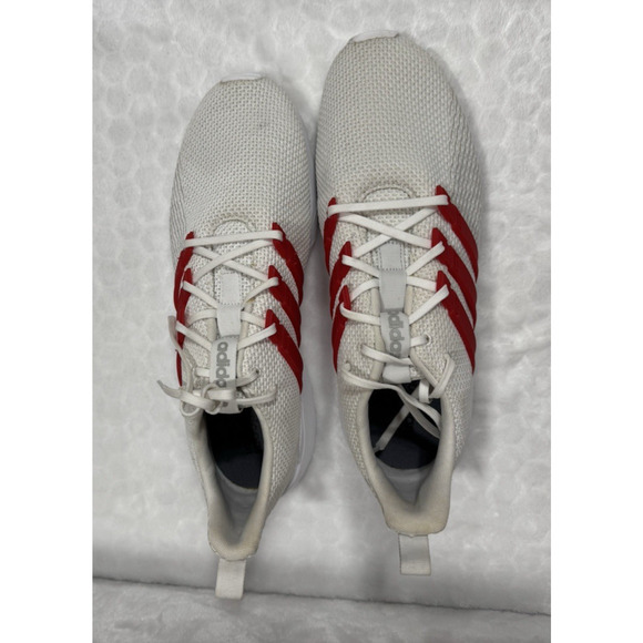 Adidas Questar Shoes Mens 10.5 Cloudfoam White/Red Mesh Sneakers Running FV9067 - Picture 16 of 16